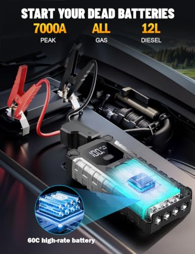 Sharmeal GL987 jump starter with metal clamps