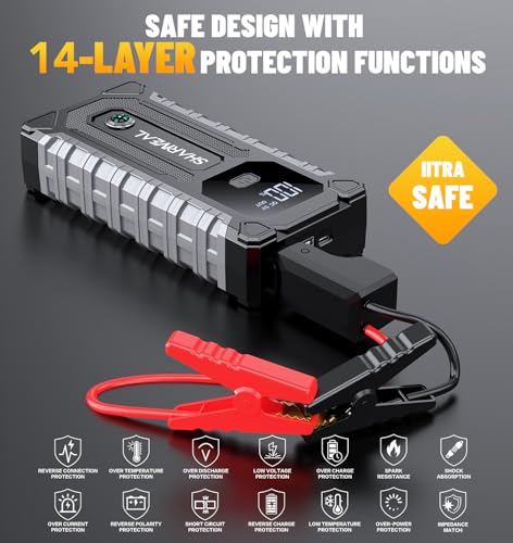 Sharmeal automotive jump starter kit contents