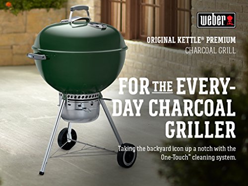 Angled lid hook on Weber charcoal grill