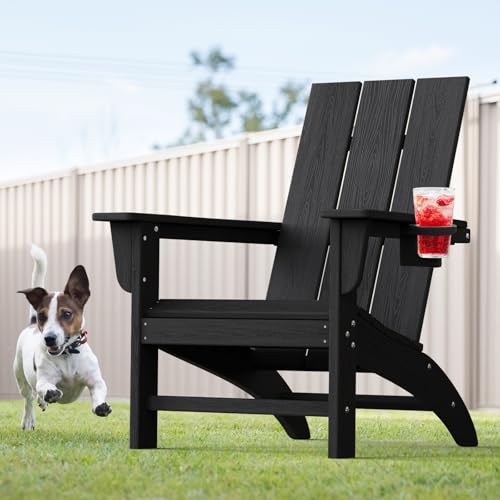 POLYDUN Modern Adirondack Chair black side profile