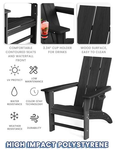 POLYDUN patio chair armrest with built-in cup holder