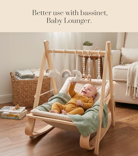 Mallify Wooden Baby Gym activity center side view