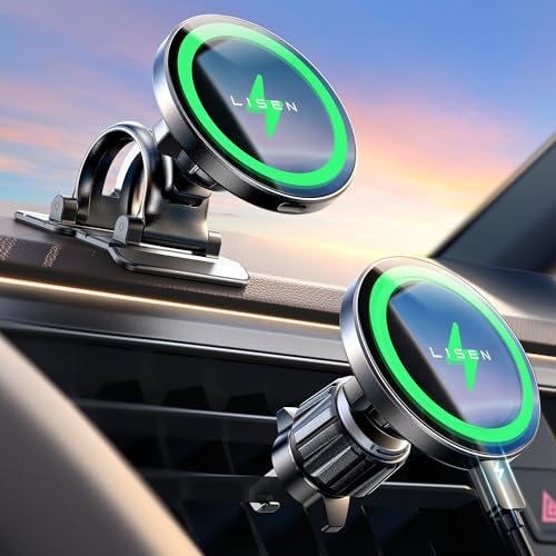 LISEN 15W MagSafe Car Mount Charger front view