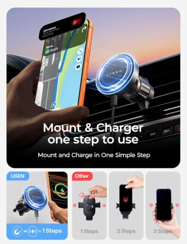 Vent hook attachment for LISEN car charger