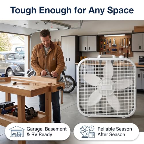 Box fan lightweight frame detail