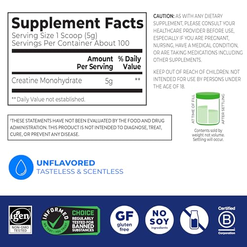 Orgain 100 servings creatine container