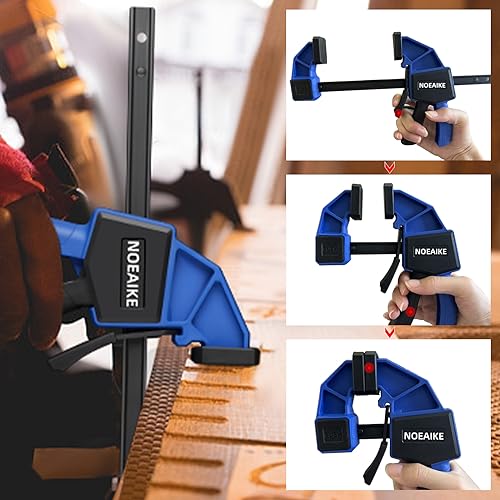 Close up of blue nylon clamp jaw