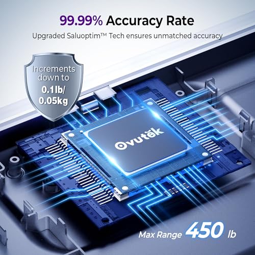 Top view of Ovutek 450lb capacity digital scale