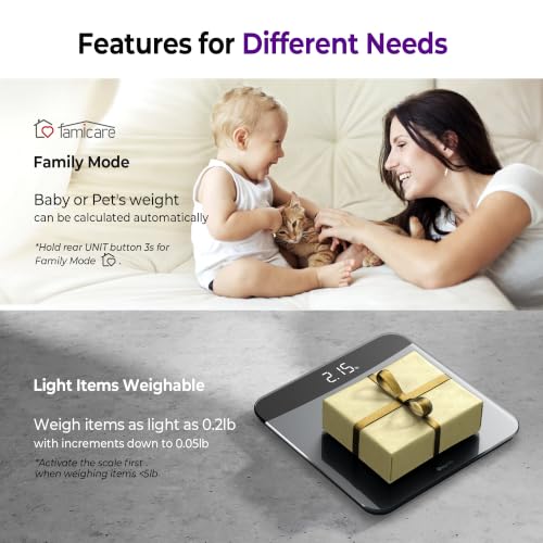 Ovutek scale showing Famicare pet weighing mode