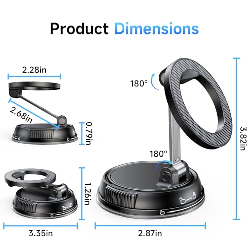 ANDERY car mount attached to a vehicle dashboard