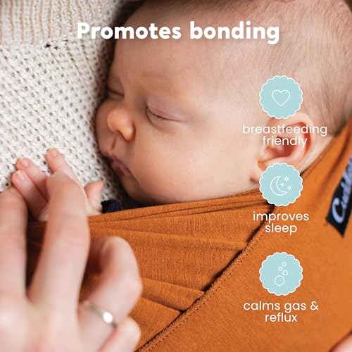 CuddleBug baby wrap showing M-position support
