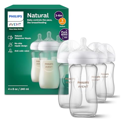 Philips Avent Natural Glass Baby Bottles 8 oz set