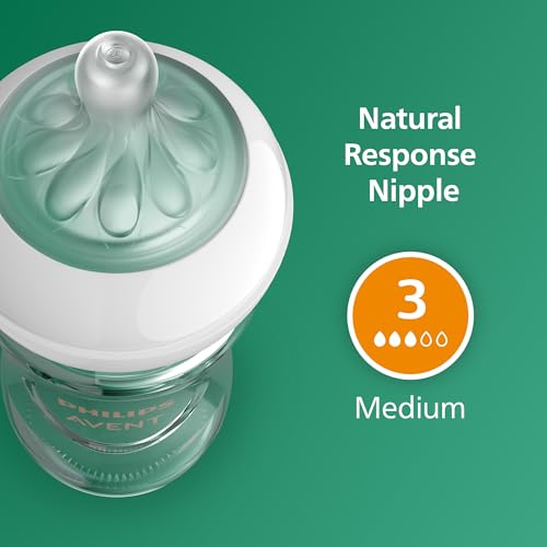 Top view of Philips Avent Natural glass baby bottle