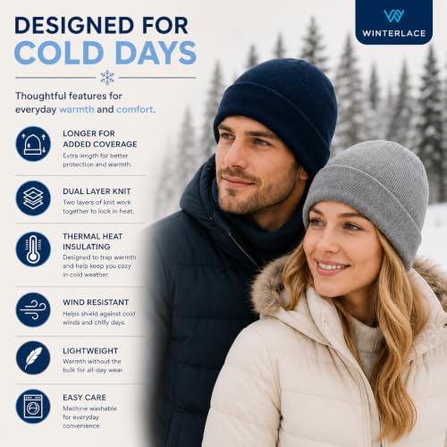 Winterlace unisex cuffed skull caps