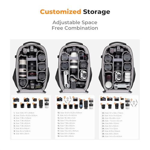 Internal view of modular camera dividers in KF13.134