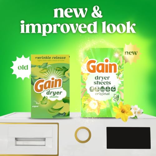 Gain dryer sheets packaging front view