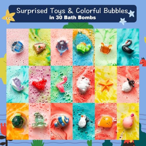 Kids bath bombs display of vibrant colors