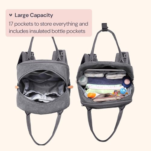 BabbleRoo baby bag side view with pocket access