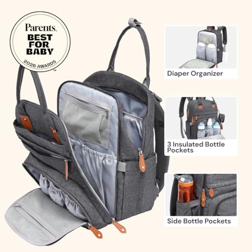 BabbleRoo backpack with included foldable changing mat
