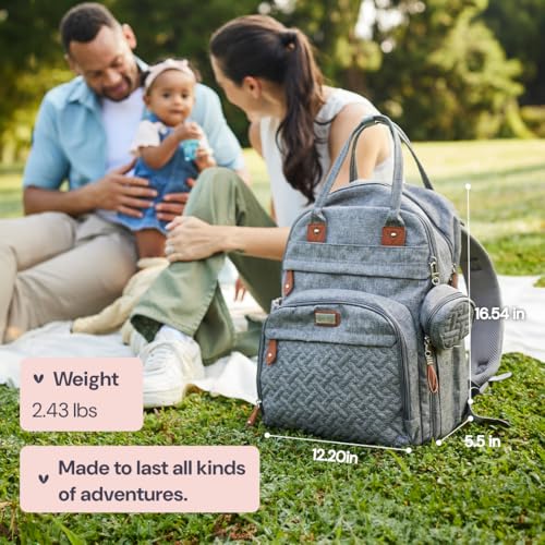 BabbleRoo diaper bag showing back laptop sleeve
