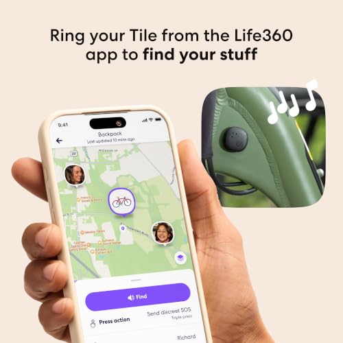 Life360 Tile Sticker mobile app interface