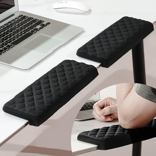MEKASS L-Shaped Desk Elbow Pad set in Diamond Black