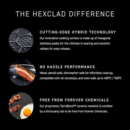 HexClad 8-inch pan with glass lid