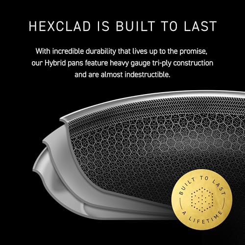 HexClad 10-inch pan with glass lid
