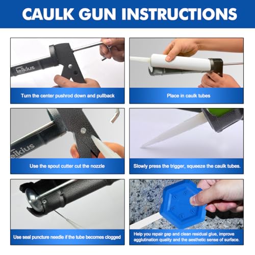 Close up of Leikius caulk gun handle grip