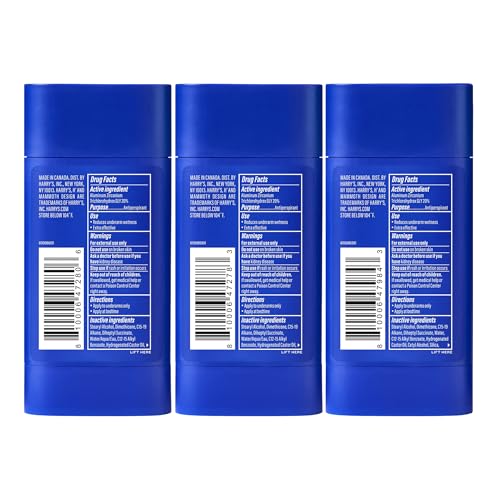Harry's 2.5 oz antiperspirant containers in a group