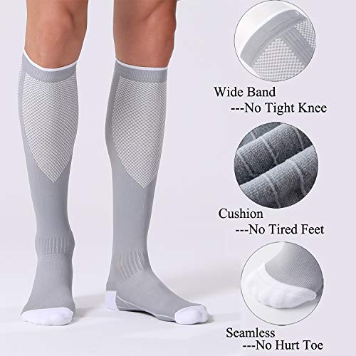 Three pairs of FITRELL socks in black white and grey