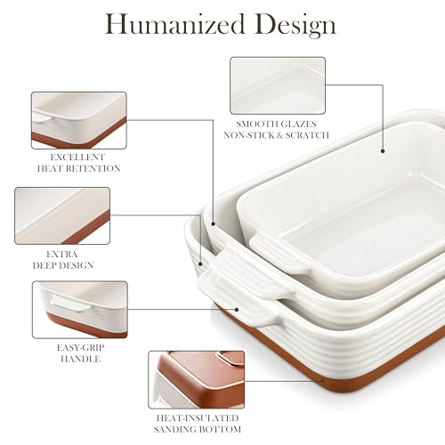 Side view of stacked baking pans