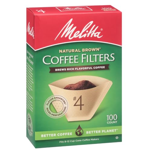Close up of Melitta natural brown cone filter texture