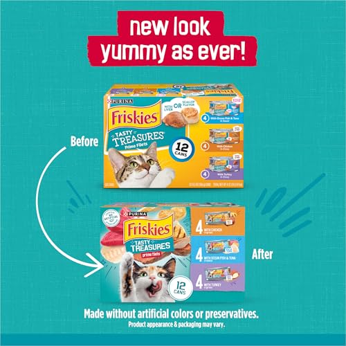 Friskies wet cat food 12 pack packaging