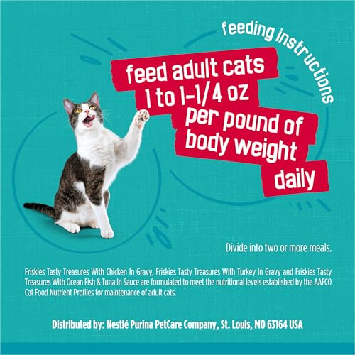 Friskies Purina Tasty Treasures yellow branding