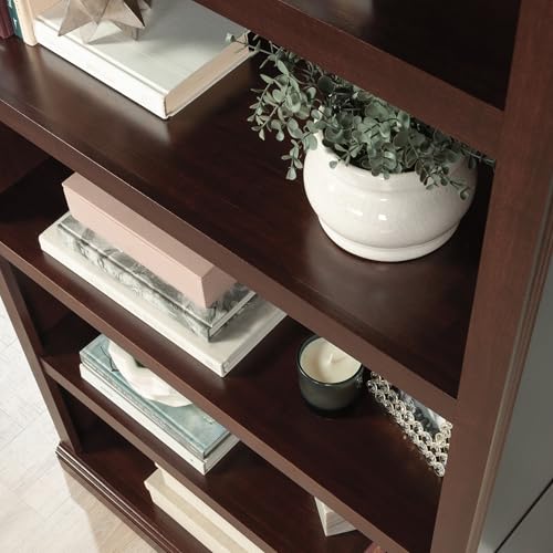 Sauder 5-Shelf Bookcase dimensions illustration