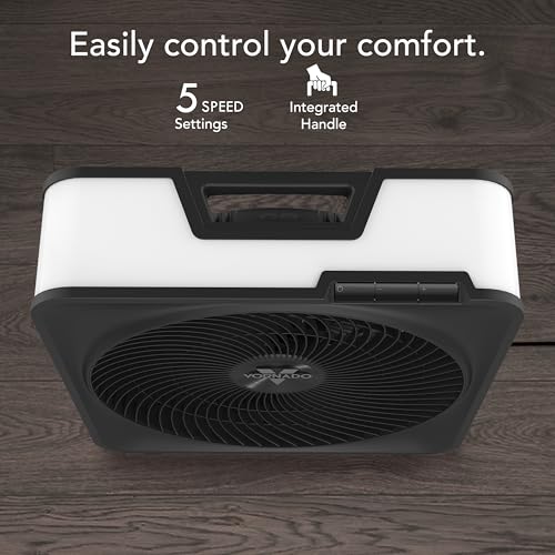 Side profile of Vornado 20-inch box fan