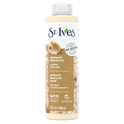 St. Ives Oatmeal & Shea Butter Body Wash front bottle view