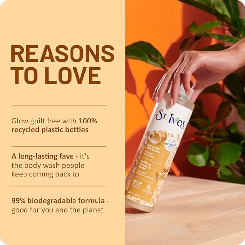 St. Ives body wash in a shower setting