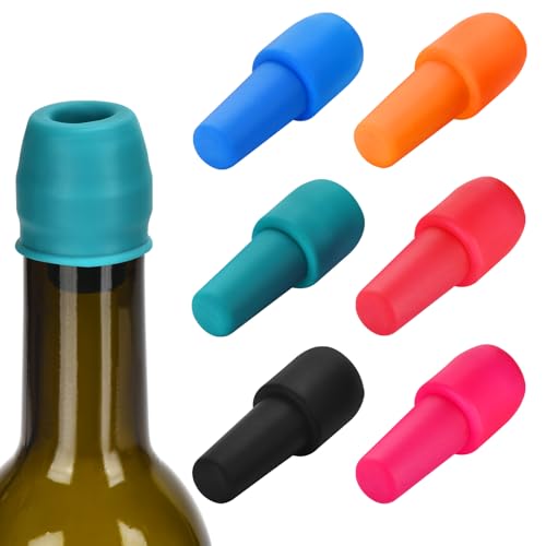 Brusoon 6 Pack Silicone Wine Stoppers set