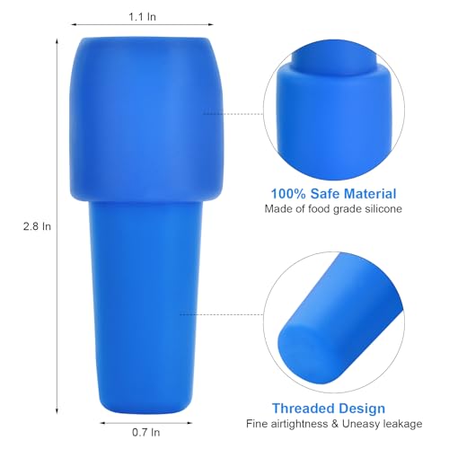 Multicolor silicone wine stoppers on bottles