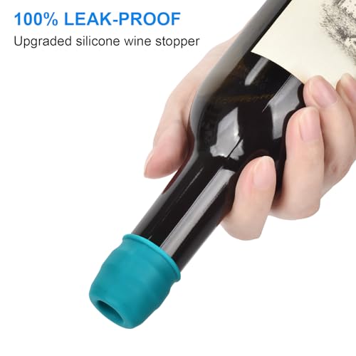 Leak-proof silicone wine bottle sealer