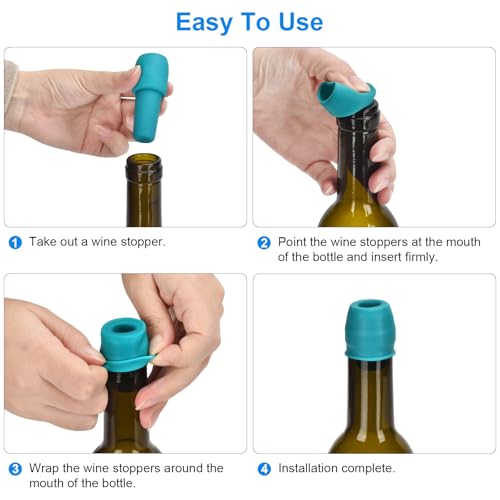 Wine stopper applied to a bottle neck