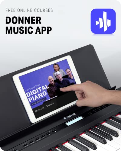 Full digital piano setup with stand