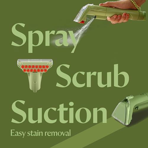 Cleaning demonstration on carpet
