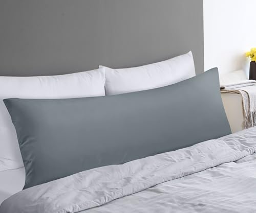 Utopia Bedding body pillow positioned for side sleeping support