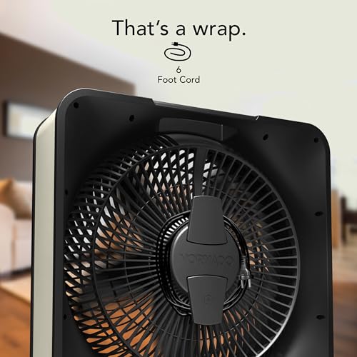 Vornado high velocity fan in living room