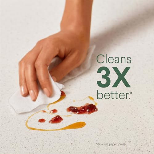 Disinfecting wipes cleaning a kitchen counter