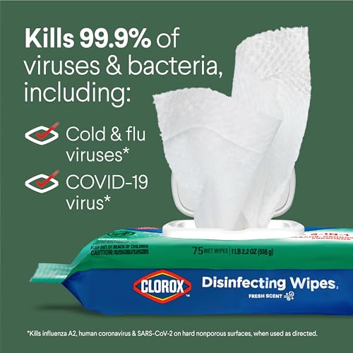 Clorox wipes being used on stainless steel