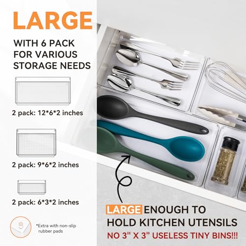 Set of kitchen utensil drawer dividers